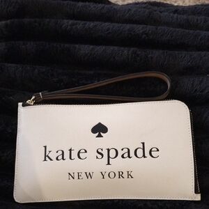 Kate Spade Cream Wristlet with Black Accents